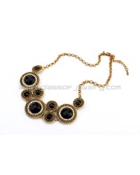 Vintage Rhinestone Gold Plated Necklace